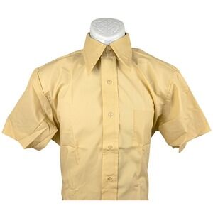 Macrae Short‎ Sleeve Button Up Dress Shirt Business Casual Mens Size 16